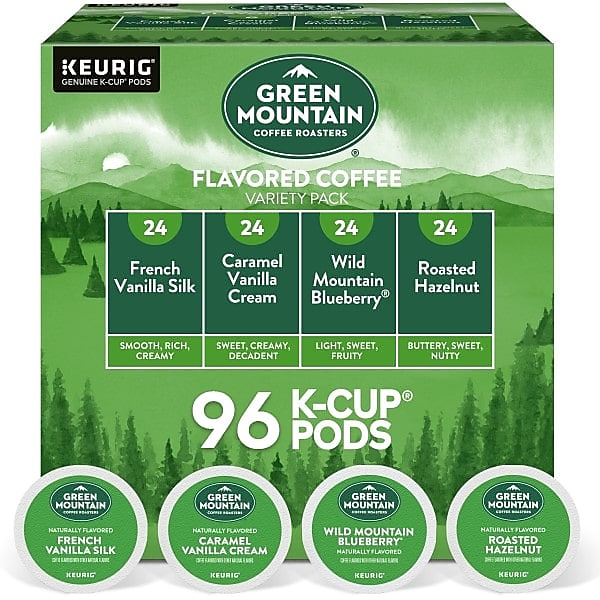 Green Mountain Variety Pack Coffee Keurig® K-Cup® Pods, Light Roast, 96/Carton (GMT6502CT)