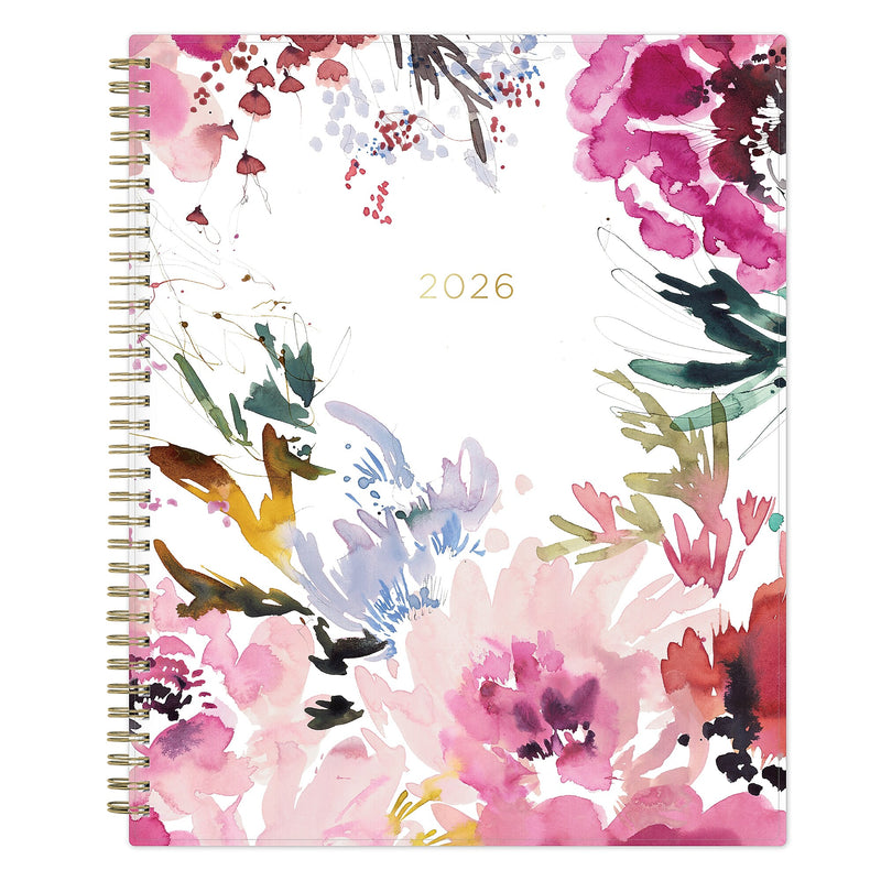 Planning Calendar KV Magenta Blooms PP 5x8 RY26 Wkly/Mthly Safety Wirebound -