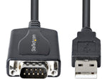 StarTech 3' USB-A to RS-232 Serial Adapter Cable, Male to Male, Black, Prolific Chip, COM Retention (1P3FPC-USB-SERIAL)