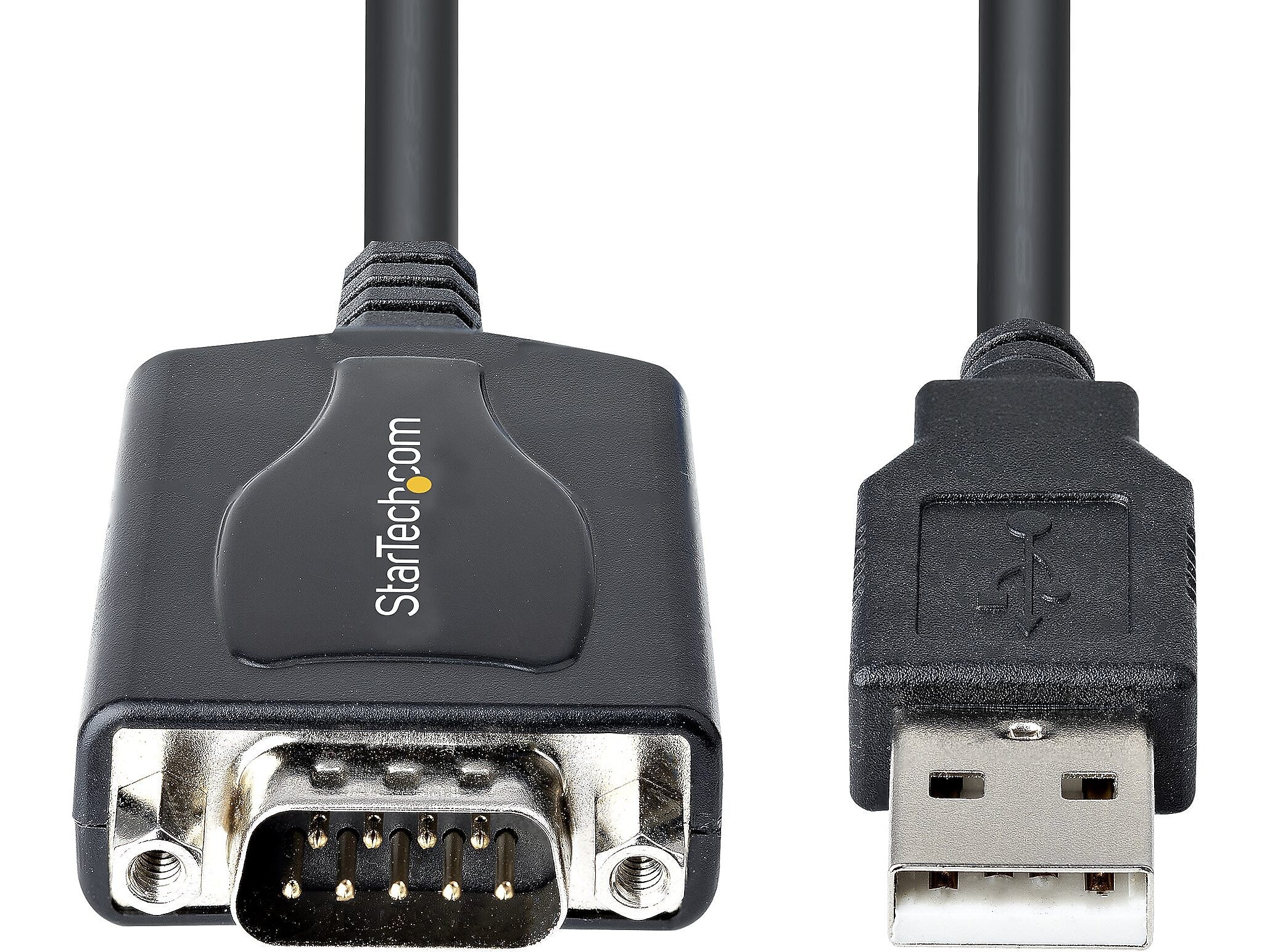StarTech 3' USB-A to RS-232 Serial Adapter Cable, Male to Male, Black, Prolific Chip, COM Retention (1P3FPC-USB-SERIAL)