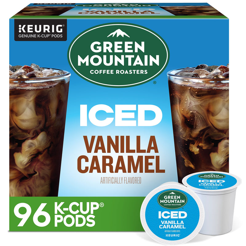 Green Mountain Brew-Over-Ice Vanilla Caramel Iced Coffee Keurig® K-Cup® Pods, 0.4 oz., 96/Box (390283CT)