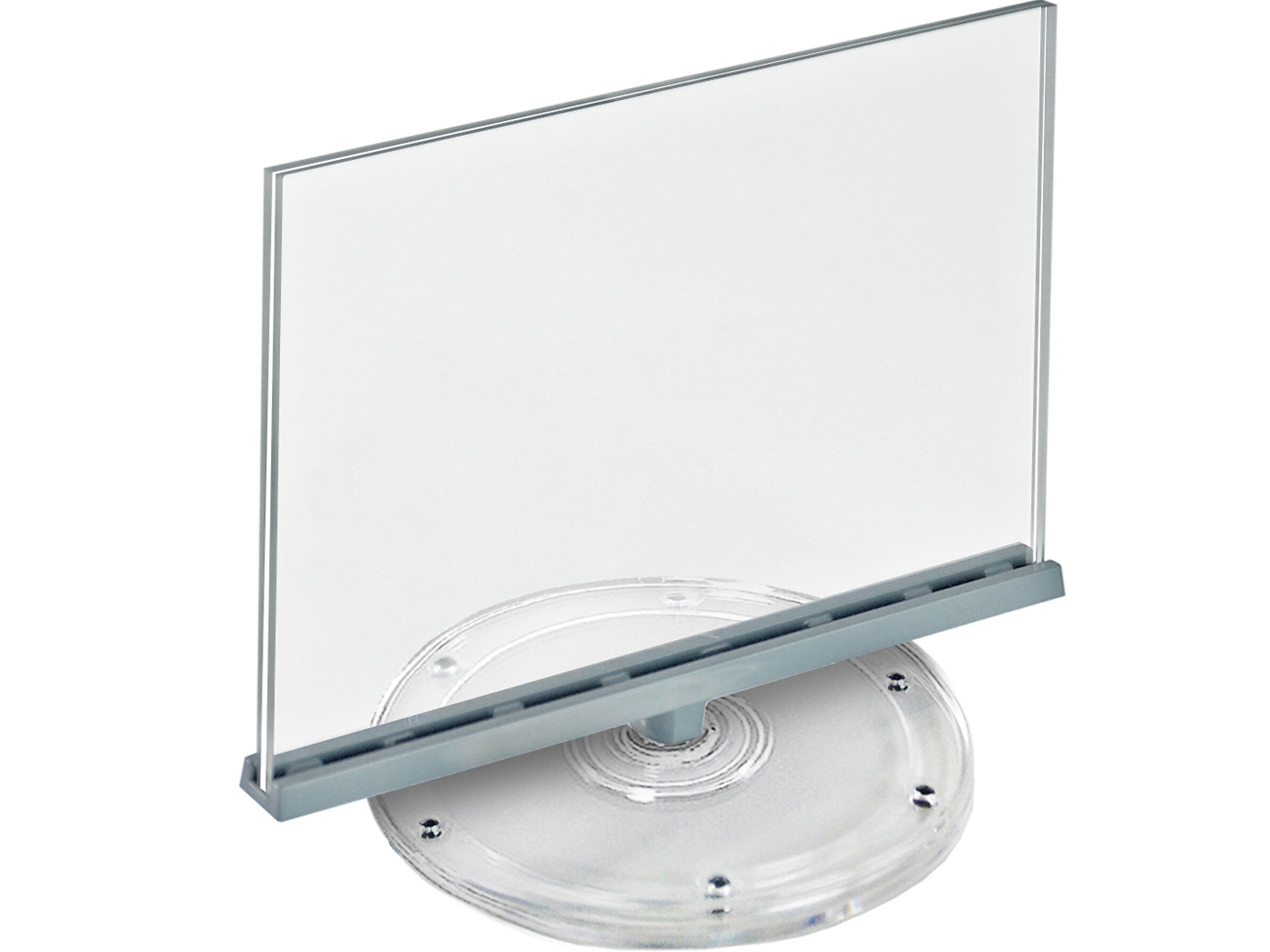 Azar Sign Holder, 11" x 8.5", Horizontal, Table Top, Clear, Acrylic, 2/Pack (108556)