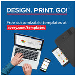 Avery 3.5" x 11" Laser & Inkjet Embossed Tent Cards, 50/Box (05309)