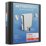 Staples 2" 3-Ring Better Binder, D-Ring, Black (ST55871-CC)