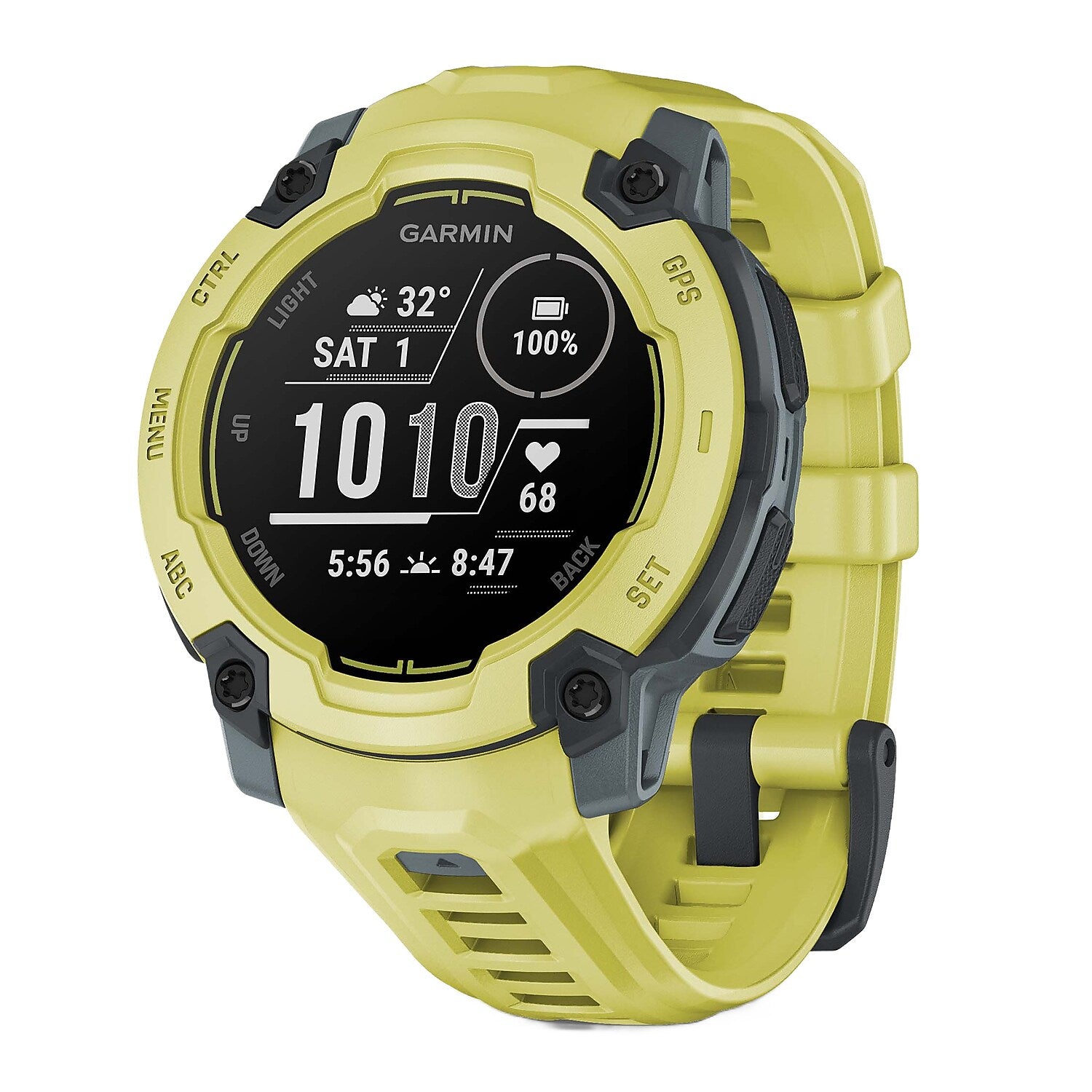 Garmin Instinct E GPS Smartwatch, Electric Lime & Twilight, 45mm (GRM0293301)