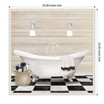 Amanti Art Bathroom I by Elizabeth Medley Framed Canvas Wall Art Print, 22" x 22" (A42678300096)