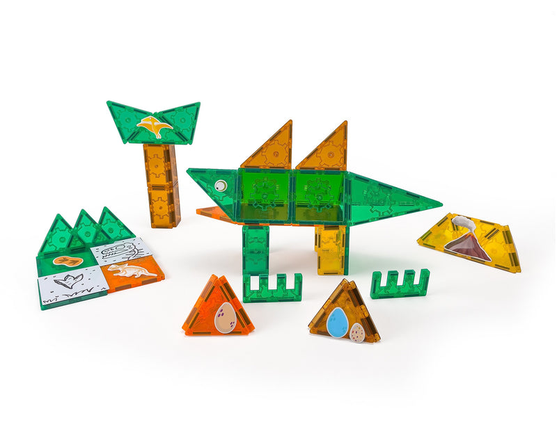 Tytan Toys Dinosaurs Magnetic Tiles & Building Blocks, 60 Pieces (ACTYT025)