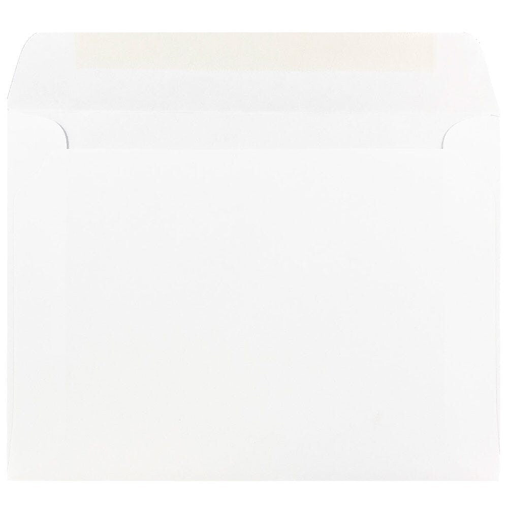 JAM Paper Booklet Envelopes 5 1/2" x 7 1/2", White, 100/Pack (4235d)