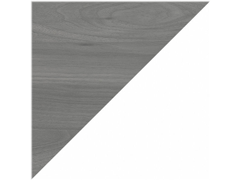 Bush Business Furniture Echo 60"W L Shaped Bow Front Desk, Pure White/Modern Gray (ECH025WHMG)