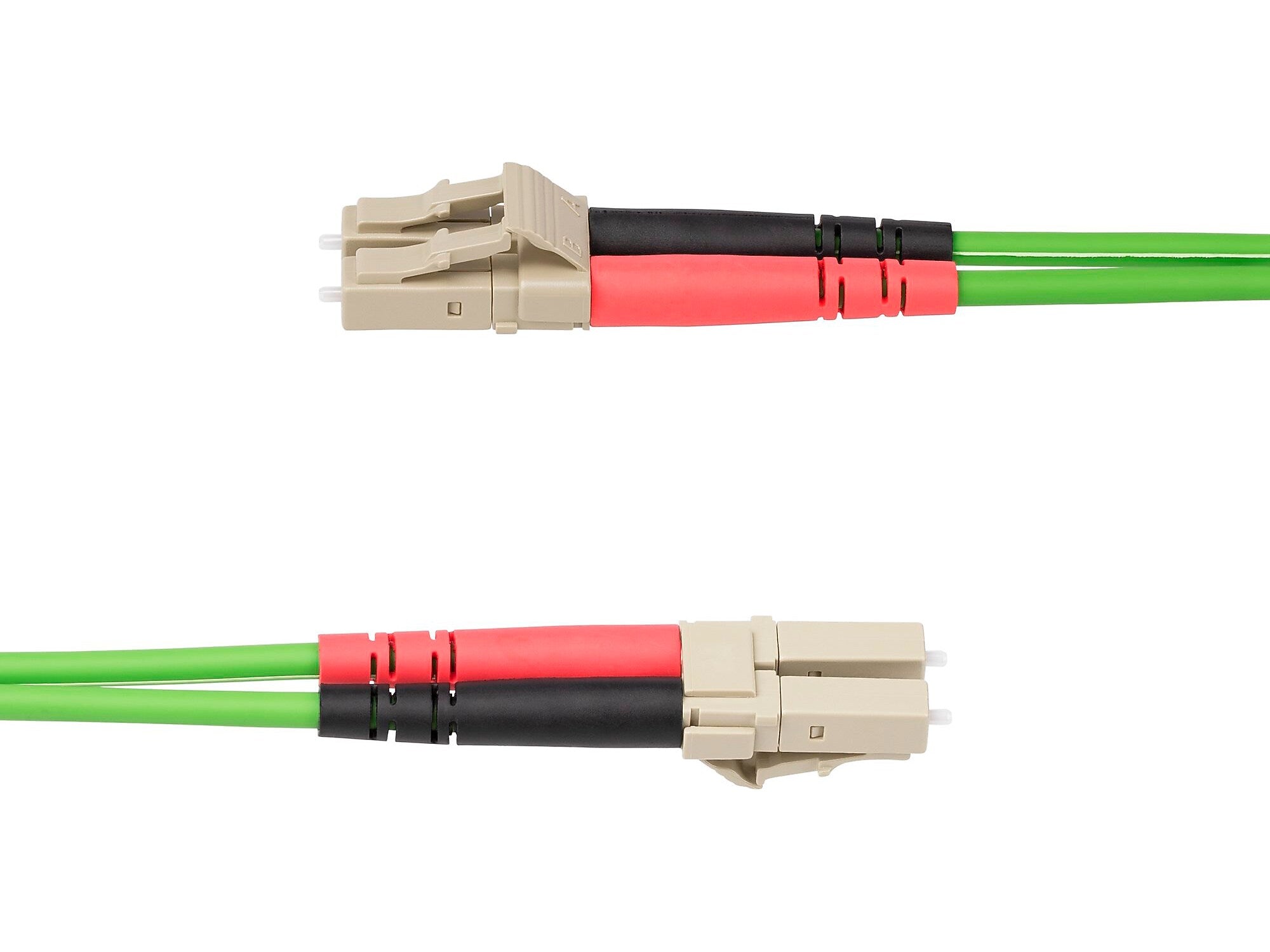 StarTech 15m (49.2ft) LC to LC (UPC) Duplex OM5 Multimode Fiber Optic Patch Cable, 50/125, Green (LCLCL-15M-OM5-FIBER)