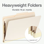 Pendaflex Heavy Duty Classification Folder, 2-Dividers, 2" Expansion, Legal Size, Manila, 10/Box (1006955)