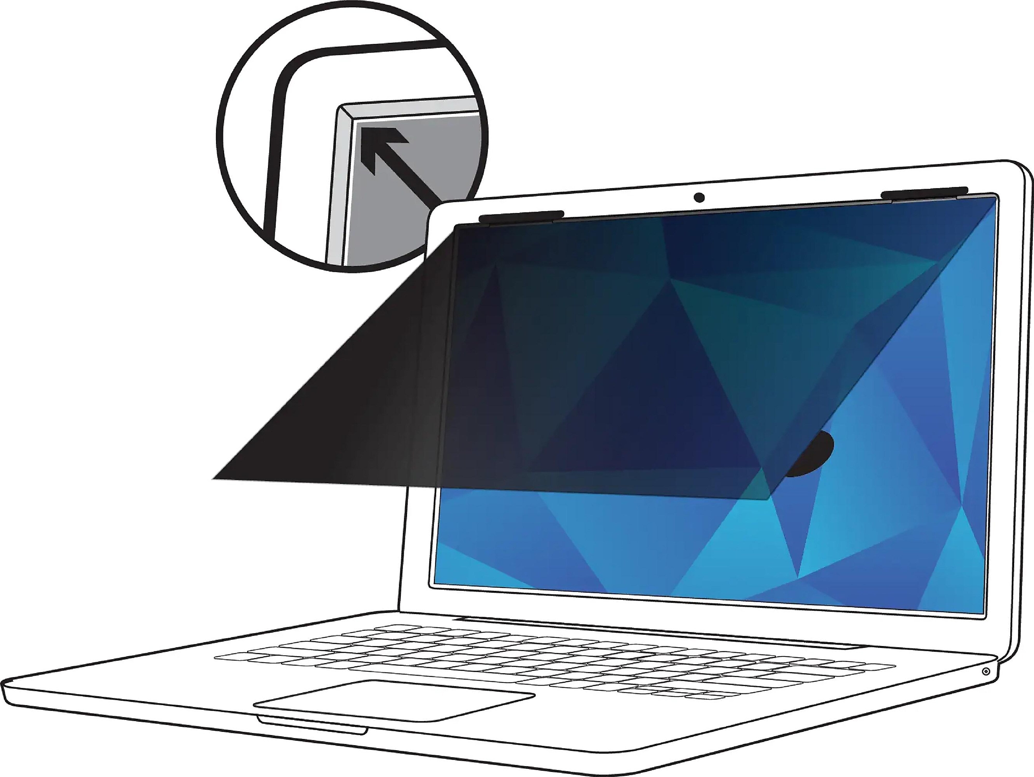 3M Privacy Filter for 15.6" Widescreen Laptop with COMPLY Attachment System, 16:9 Aspect Ratio (PF156W9B)
