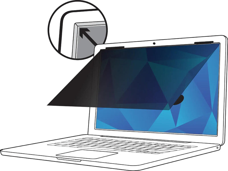 3M Privacy Filter for 15.6" Widescreen Laptop with COMPLY Attachment System, 16:9 Aspect Ratio (PF156W9B)