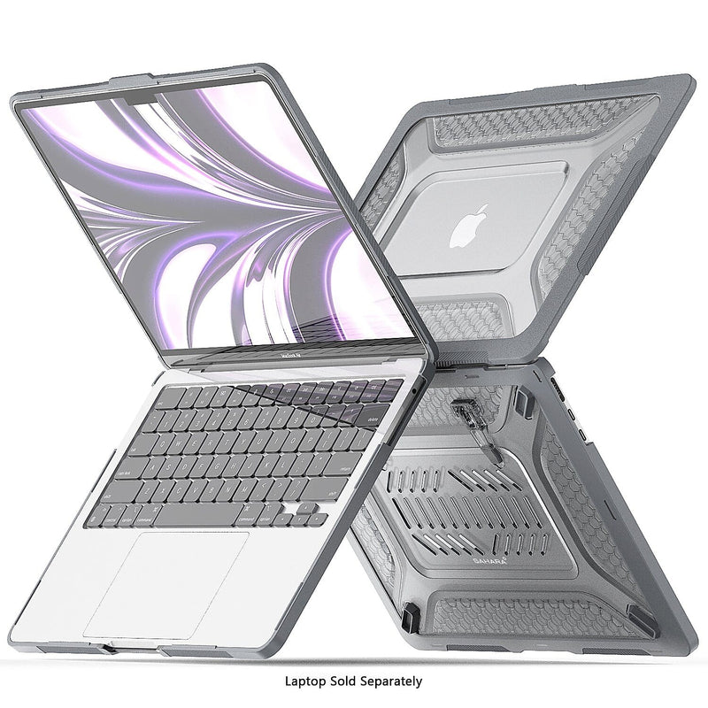 SaharaCase Raider Ultra-Duty Series 14" Laptop Case with Stand, Shock Absorbing, Storm Gray (LT00060)