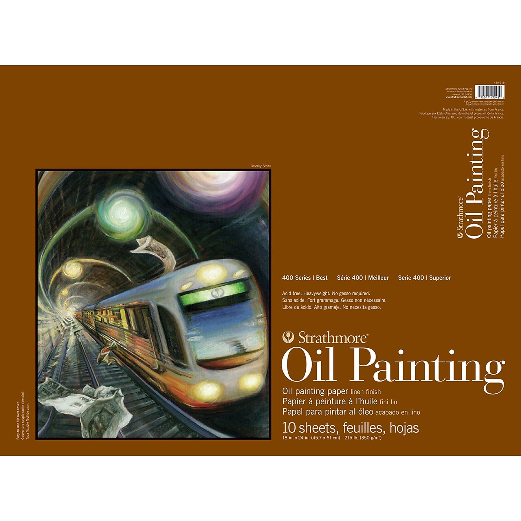 Strathmore 400 Series 18" x 24" Oil Pad, 10 Sheets/Pad (STTP4303181)