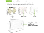 Champion Sports 3-in-1 Soccer Training Goal, White (SG3IN1)