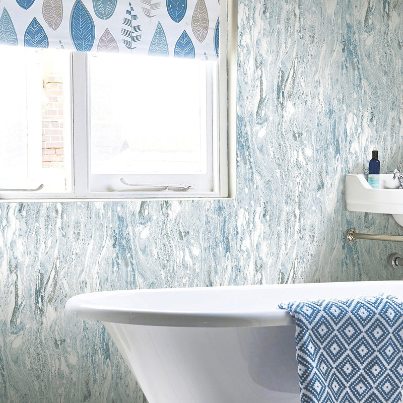 York Wallcoverings Marble Seas Peel and Stick Wallpaper (RMK11279WP)