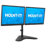 Mount-It! Adjustable Dual Monitor Arms, Up To 32" Monitors, Black (MI-2781)
