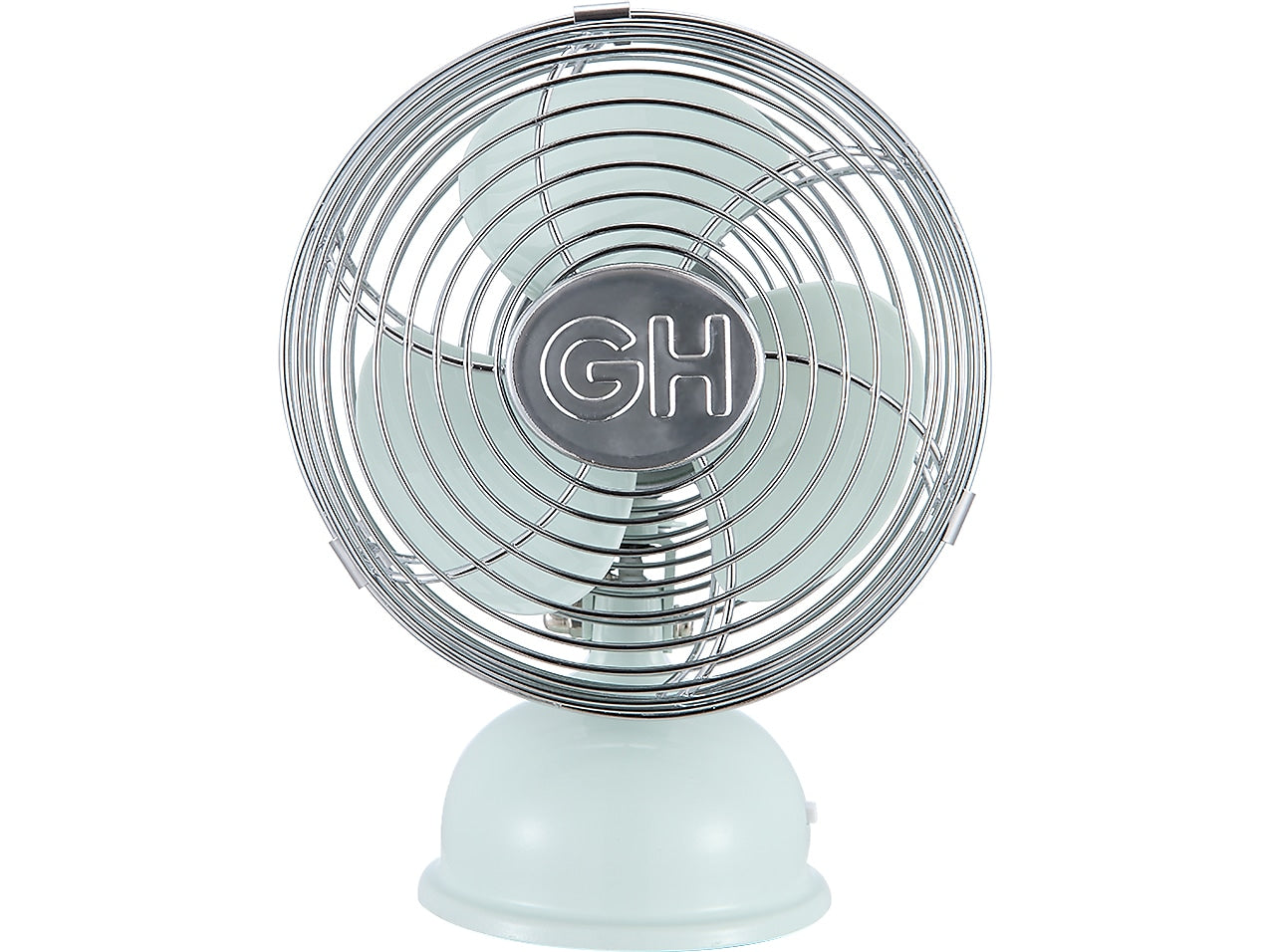 Good Housekeeping 5" Oscillating Desk Fan, 1-Speed, Green/Silver (92513)