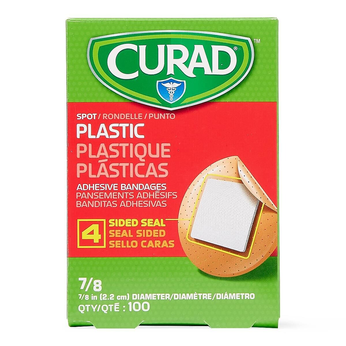 Medline Curad Plastic Spot Adhesive Bandage, 7/8" (NON25501)