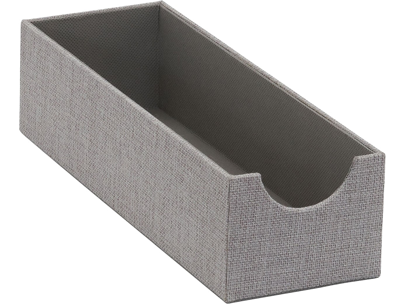 Household Essentials 1-Compartment Cardboard/Poly Linen/Nonwoven PP Drawer Organizer, Gray (725-1)