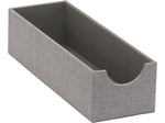Household Essentials 1-Compartment Cardboard/Poly Linen/Nonwoven PP Drawer Organizer, Gray (725-1)