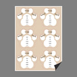 Full Color Magnetic Sign, Paw  Print, Vertical, 6 Pieces