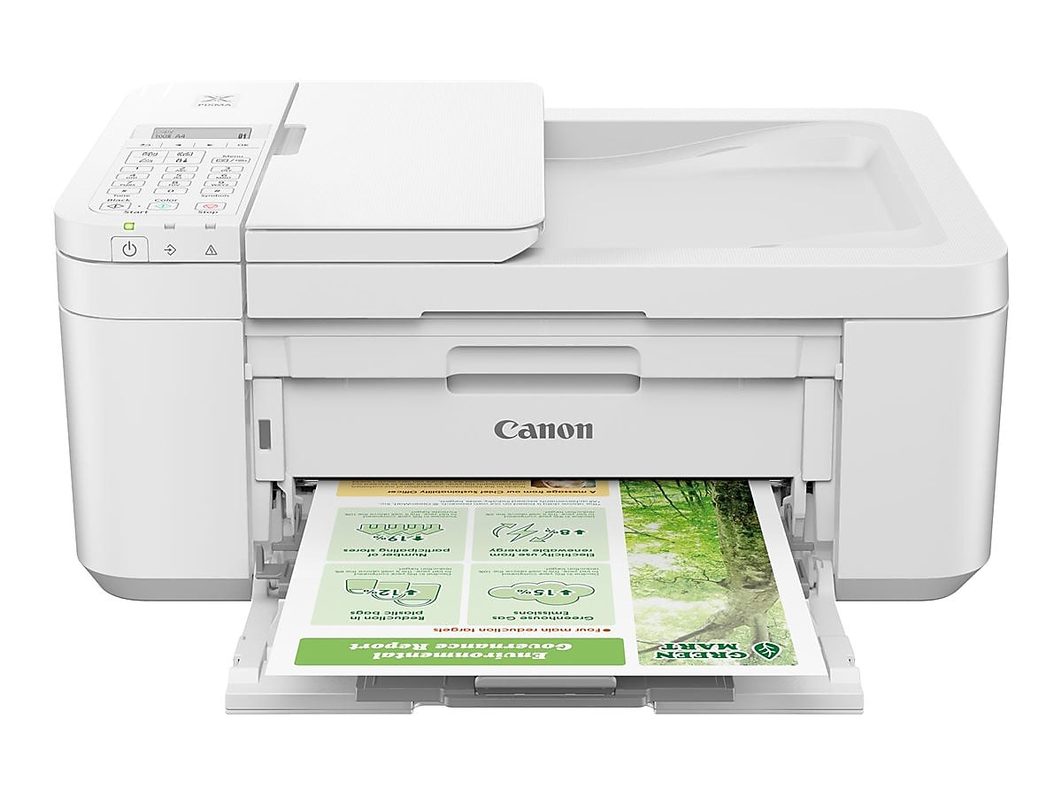 Canon PIXMA TR4720 Wireless Color Inkjet Printer, All-In-One, Print, Scan, Copy, Fax (TR4720 WHITE)