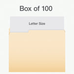 Pendaflex File Folder, 1-Tab, Assorted, Letter Size, Manila, 100/Box (1006989)