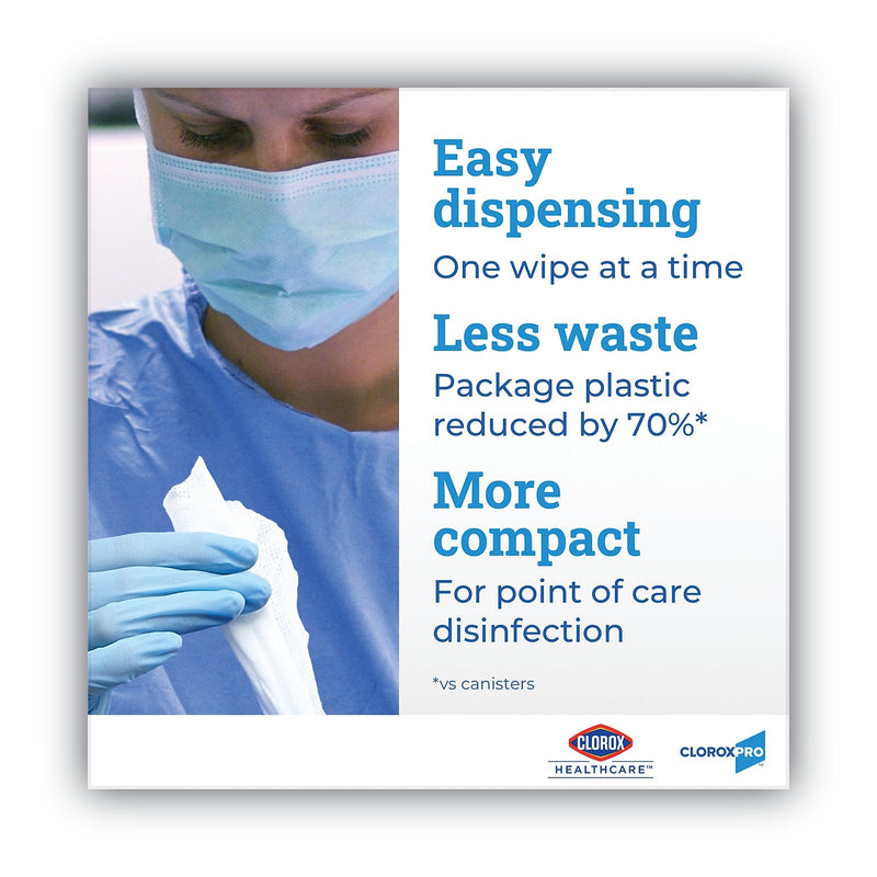 Clorox Healthcare VersaSure Disinfecting Wipes, 1-Ply, Fragranced, 150/Canister, 6 Canisters/Carton