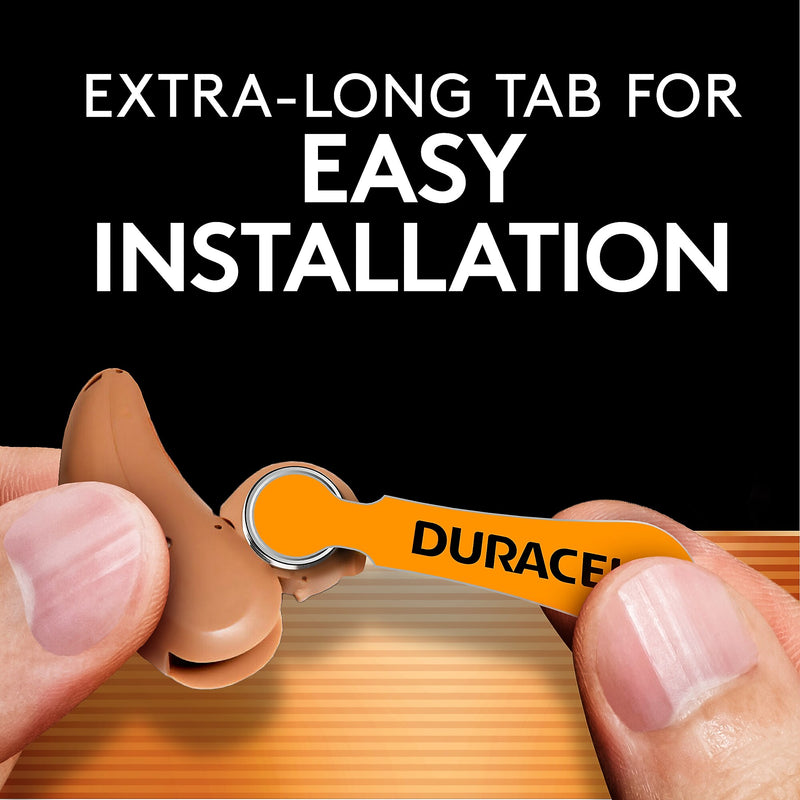 Duracell Size 13 Orange Hearing Aid Batteries, 16/Pack (DURDA13B16ZM09)