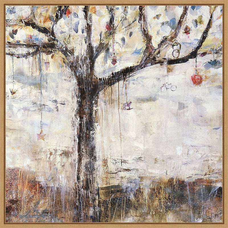 Amanti Art The Charming Tree by Jodi Maas Framed Canvas Wall Art Print, 30" x 30" (A42678027461)