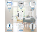 Mount-It! Adjustable Anti-Theft iPad Wall Mount with Swing Arm, White (MI-3774W_G10)