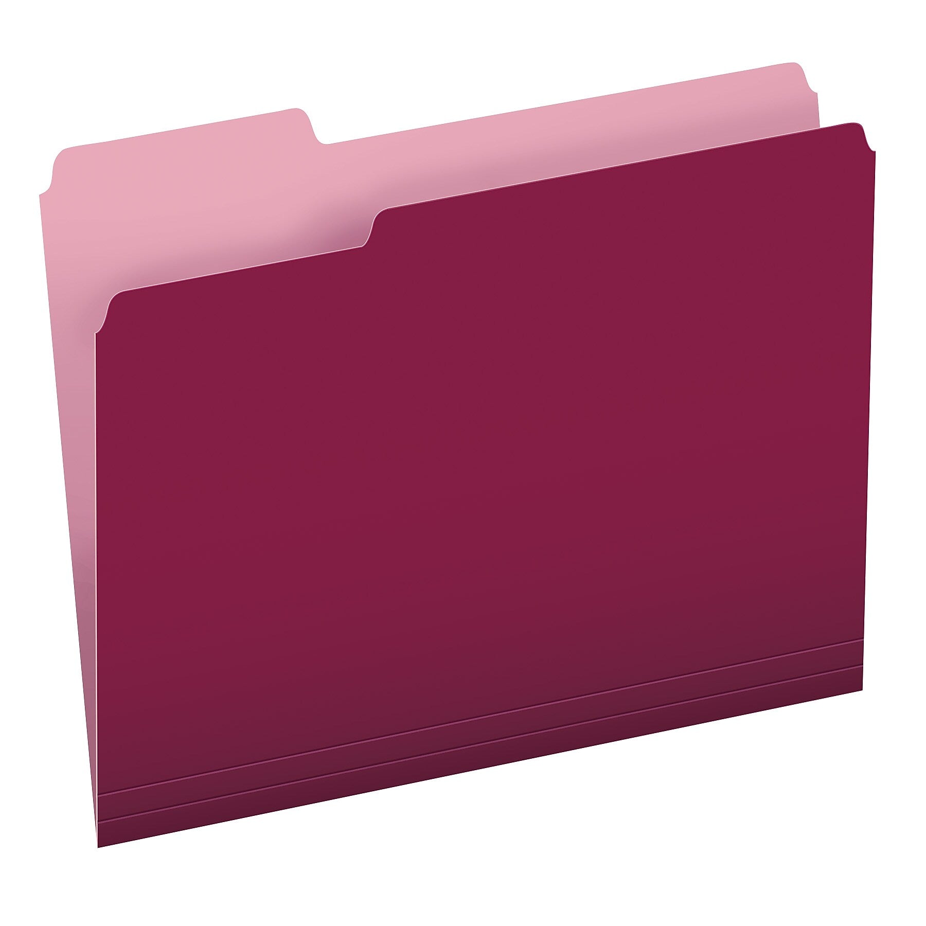 Pendaflex Recycled File Folder, 1/3-Cut Tab, Assorted, Letter Size, Burgundy, 100/Box (4210 1/3 BUR)