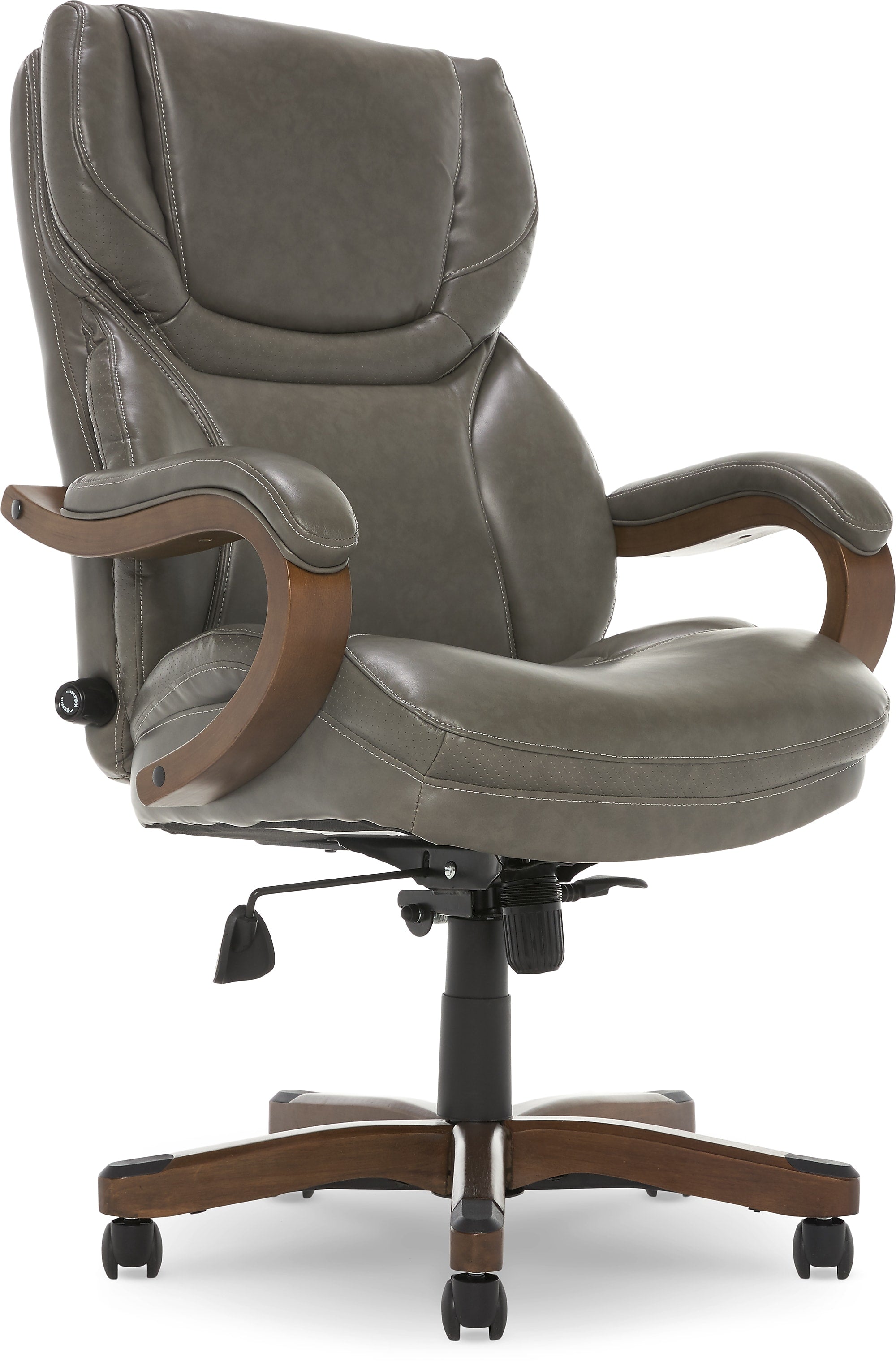 Serta Big and Tall Ergonomic Bonded Leather Executive Big & Tall Chair, 350 lb. Capacity, Gray (43506C)