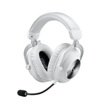 Logitech PRO X 2 LIGHTSPEED Wireless Bluetooth Stereo Gaming Over-the-Ear Headset, 3.5mm, White (981-001268)