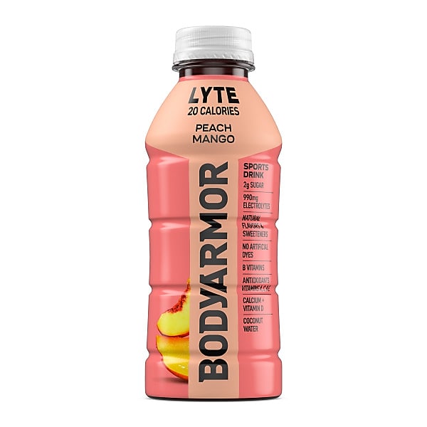 BodyArmor LYTE Peach Mango Sports Drink, 16 oz. Bottles, 12/Pack (100012-1.2)