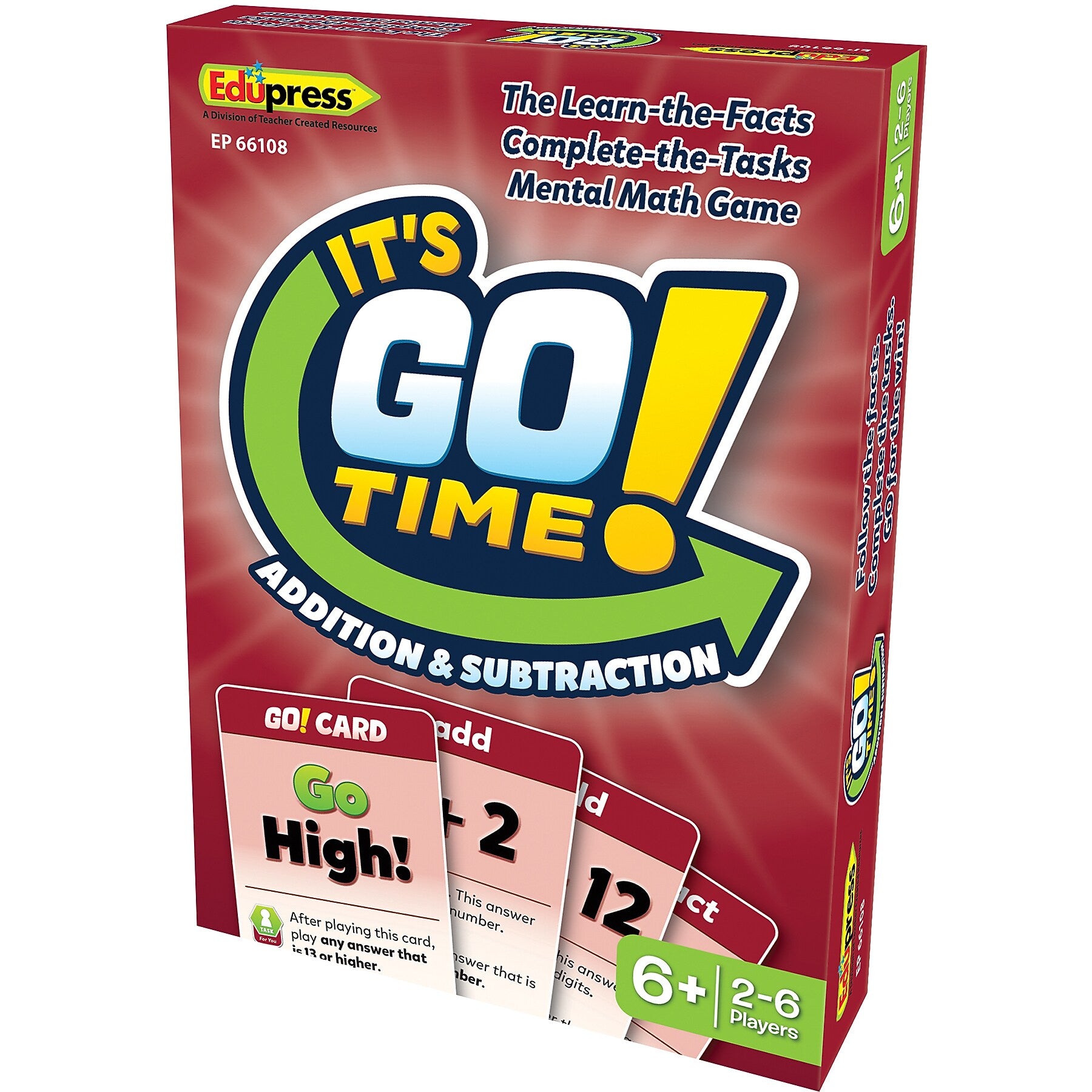 Teacher Created Resources It's GO Time!: Addition & Subtraction, 108/Pack (TCR66108)