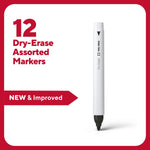 TRU RED™ Dry Erase Marker, Fine Tip, Assorted, 12/Pack (TR61434-CC)