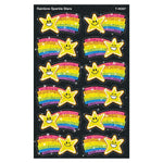 Trend Enterprises Rainbow Stars Sparkle Stickers, Multicolored, 24/Pack, 6/Packs/Bundle (T-46307-6)