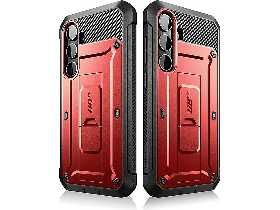 SUPCASE Unicorn Beetle Pro Rugged Case for Samsung Galaxy S24+, Shock Absorbing, Metallic Red (GS24PUBPRSP2SRD)