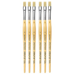 da Vinci JUNIOR BORSTE Tempera Synthetic Student Flat Brush, 6 Brushes/Pack (DVXVA3298-6)
