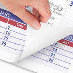 2026 AT-A-GLANCE 15.5" x 22.75" Three-Month Wall Calendar, White/Purple (PM6-28-26)