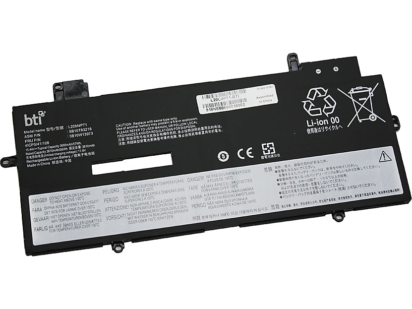 Battery Technology Li-Ion Replacement Battery for Lenovo ThinkPad X1 Carbon Gen 9, 3690mAh (L20C4P71-BTI)