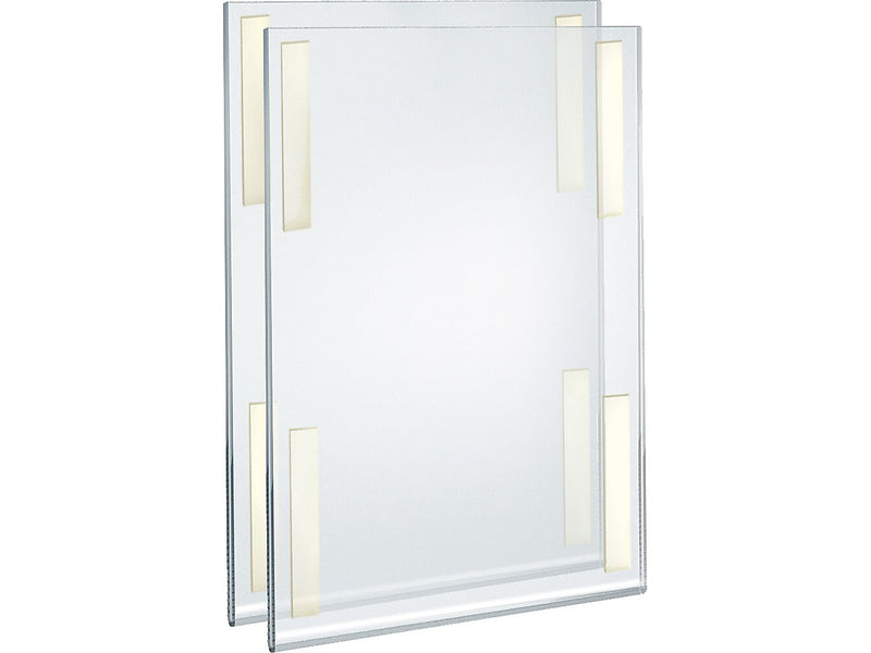 Azar Sign Holder, 11" x 17", Vertical, Wall Mounted, Clear, Acrylic, 2/Pack (122032-2PK)