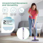 Treblab Turonic 10-in-1 1500W Steam Mop with Detachable Handle, Purple/White (ST3)