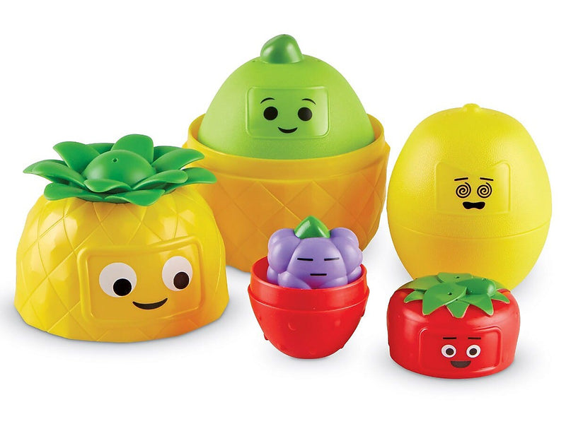 Learning Resources Big Feelings Nesting Fruit Friends Social-Emotional Learning Toy Set, Assorted Colors (LER6376)