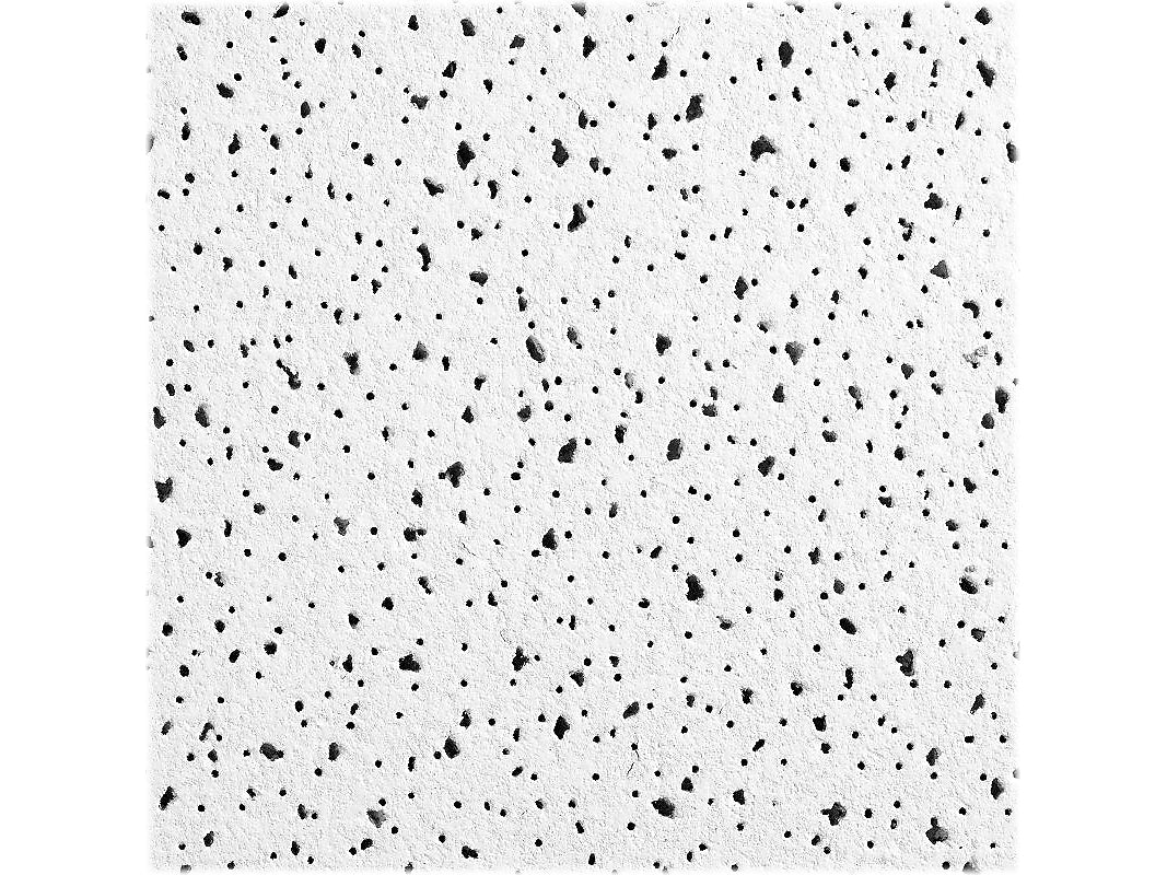 Armstrong CERAMAGUARD Fine Fissured Square Lay-In Edge Ceiling Tile, 24" x 24", White, 12/Carton (BP607A)
