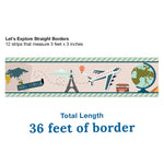 Carson Dellosa Education Straight Border, 3"x 3', Let's Explore, 6/Bundle (CD-108482-6)