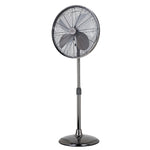 Good Housekeeping Retro Pedestal Fans 16-inch 3-Speed Oscillating Pedestal Fan, Midnight Chrome (92654-GM)